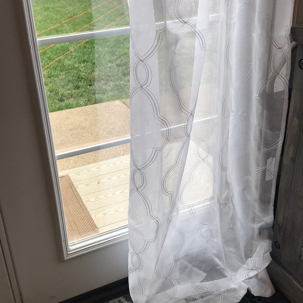 White sheer curtains
